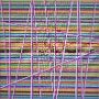 Coloured lines 3.3.3 magenta 2026, 20x20, Acryl-Acrylstifte auf Leinwand, € 210